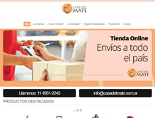 Tablet Screenshot of casadelmate.com.ar